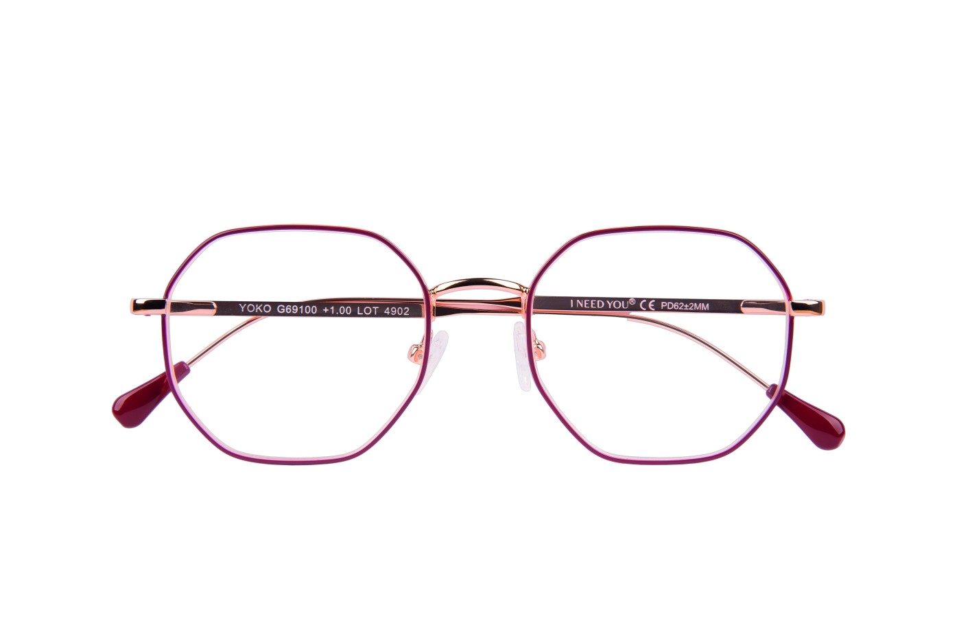 Leesbril Yoko G69100 koper-rood