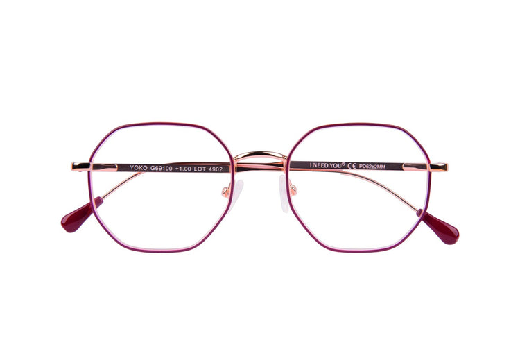 Leesbril Yoko G69100 koper-rood