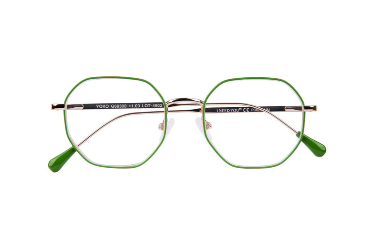Leesbril Yoko G69300 groen-goud