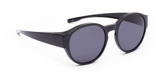 Overzetzonnebril klein rond - Zwart