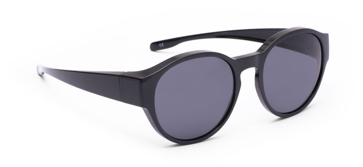 Overzetzonnebril klein rond - Zwart
